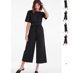 Reversible Black Linen Vetta Jumpsuit
